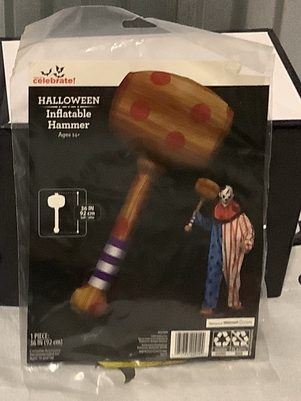 Halloween Inflatable Hammer - Orange and Purple age 14+